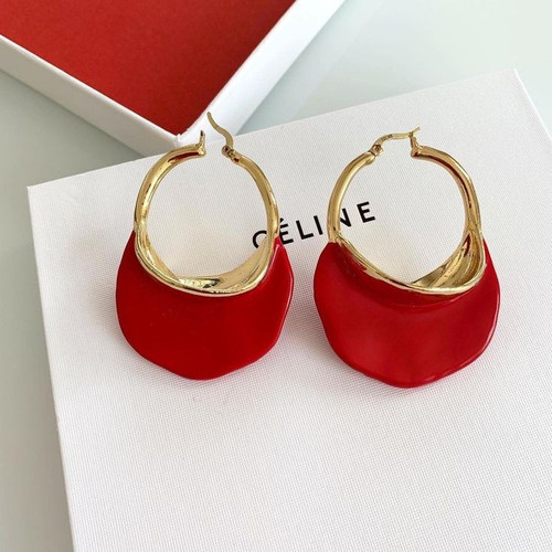 گوشواره قرمز دایره ای