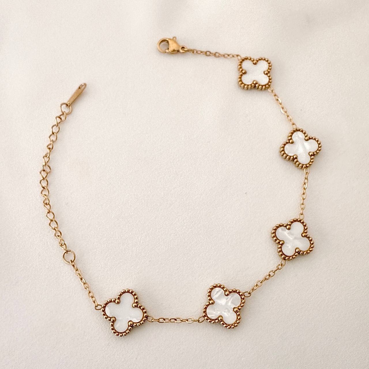 دستبند استیل ونکلیف طلایی و مشکی