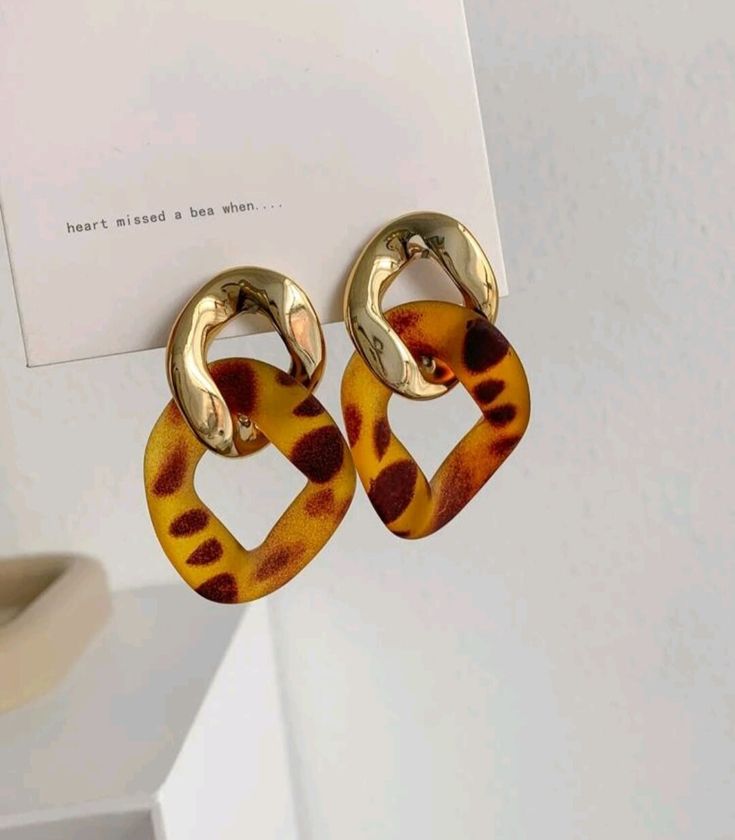 گوشواره ترند پاییزی قهوه ای