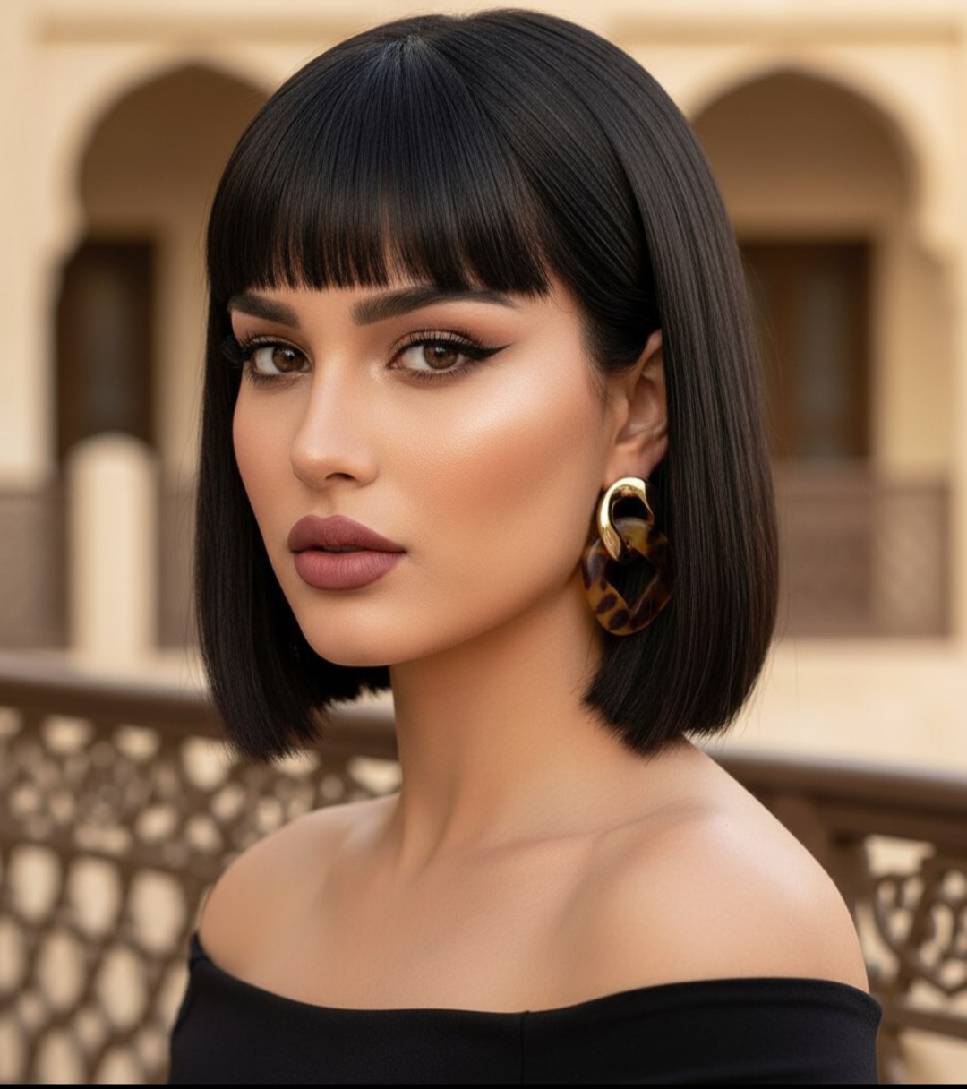 گوشواره ترند پاییزی قهوه ای