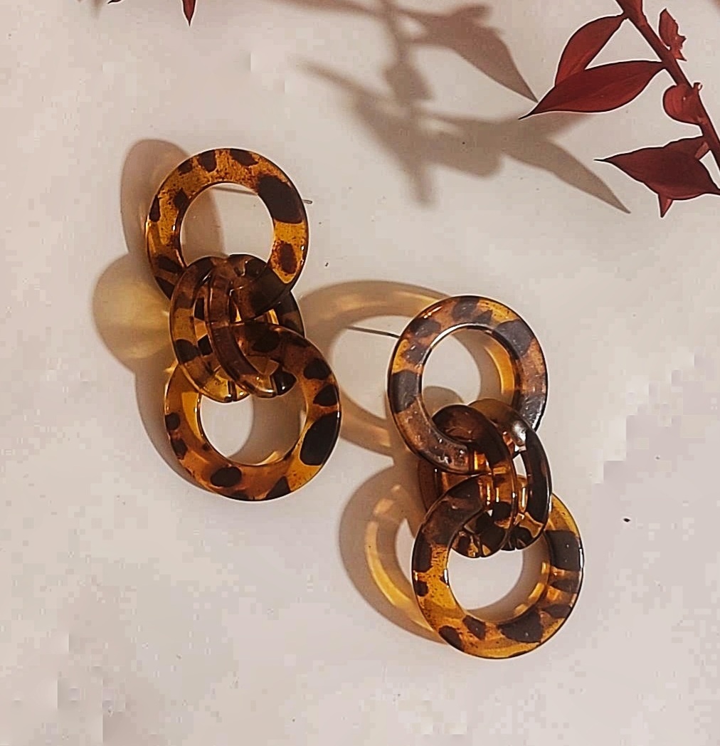 گوشواره ترند پاییزی قهوه ای