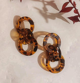 گوشواره ترند پاییزی قهوه ای