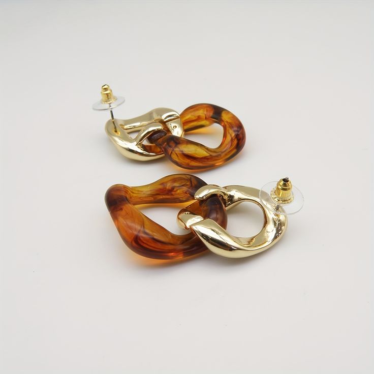 گوشواره ترند پاییزی قهوه ای