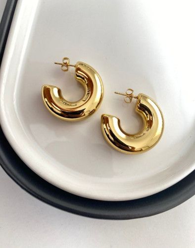 گوشواره نیمدایره توخالی پینترستی