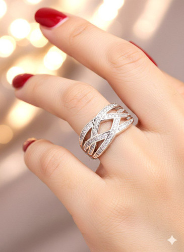 انگشتر جواهری نقره روس